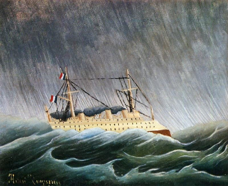 Boat In A Storm by Henri Rousseau