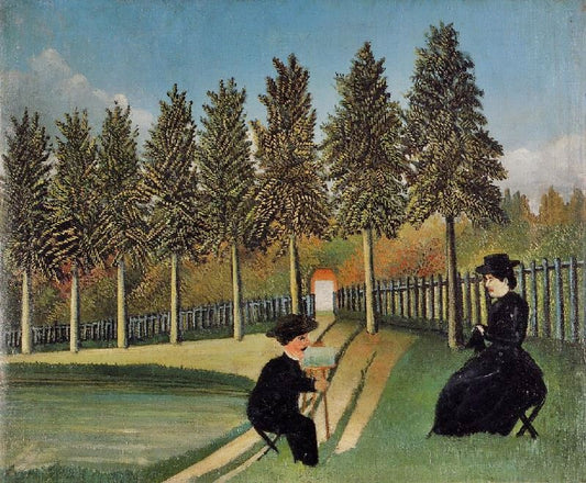 The Painter And His Wife by Henri Rousseau
