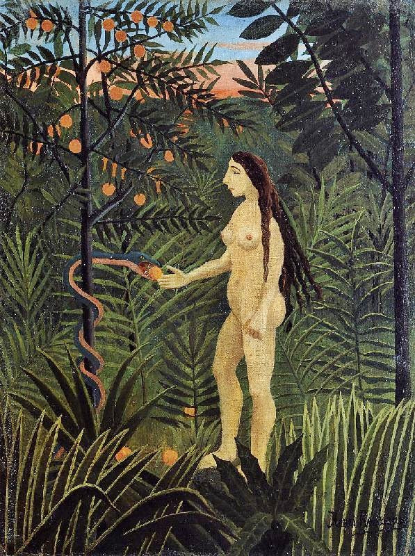 Eve And The Serpent by Henri Rousseau