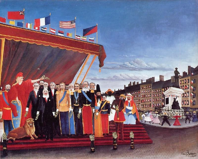 The Representatives Of Foreign Powers Coming To Greet The Republic As A Sign Of Peace by Henri Rousseau