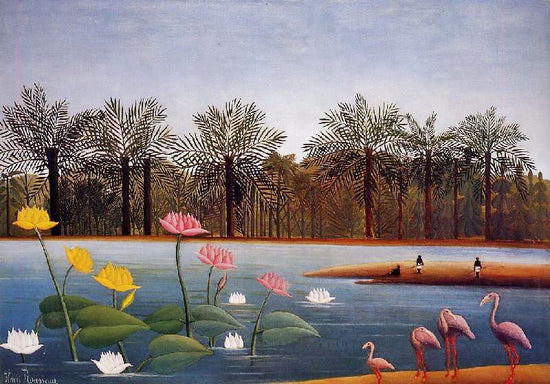 The Flamingos by Henri Rousseau