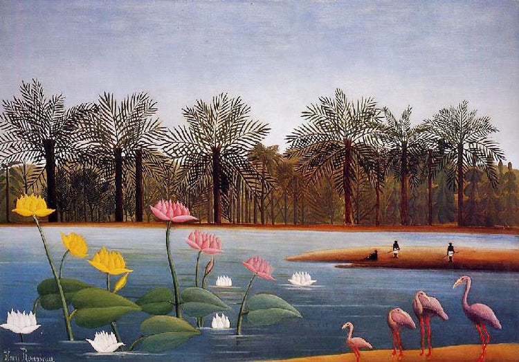 The Flamingos by Henri Rousseau