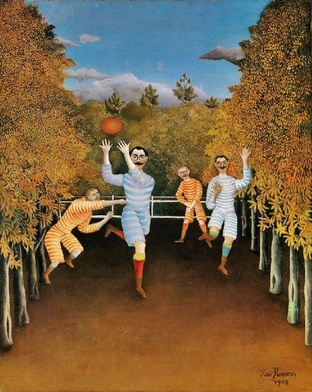 The Football Players by Henri Rousseau