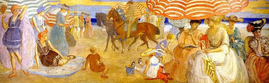Afternoon At The Beach, From Hotel Shelburne Murals by Frederick Carl Frieseke