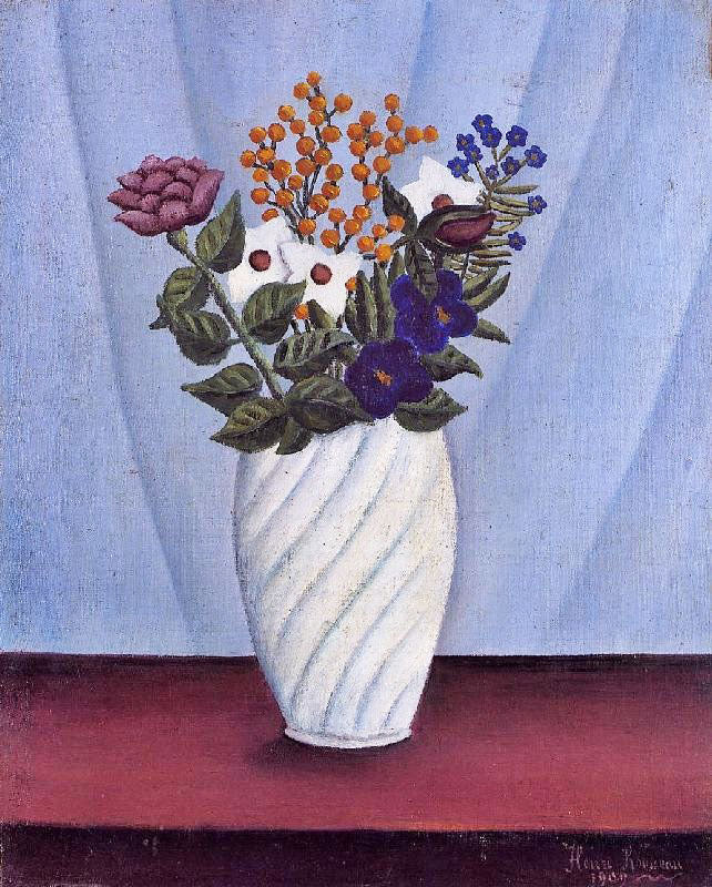 Bouquet Of Flowers, 1909 by Henri Rousseau