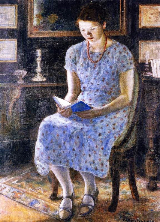 Blue Girl Reading by Frederick Carl Frieseke