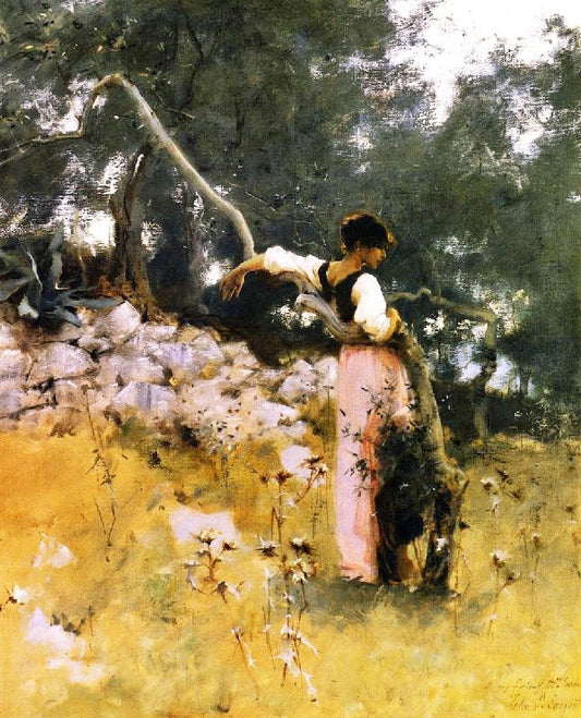 Capri Girl, Dans Les Oliviers, À Capri by John Singer Sargent
