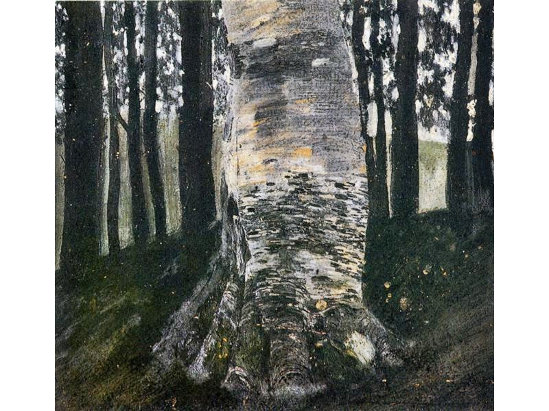 Birch In A Forest by Gustav Klimt