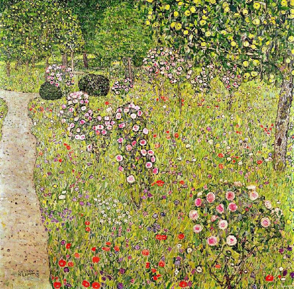 Fruit Garden With Roses by Gustav Klimt