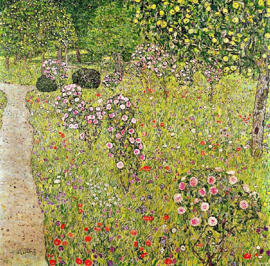 Fruit Garden With Roses by Gustav Klimt