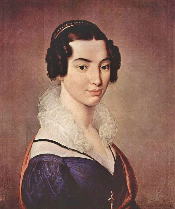 Portrait, Antonietta Vitali Sola by Francesco Paolo Hayez