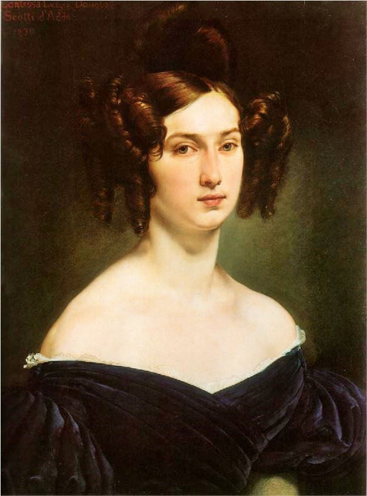 Portrait Of Countess Luigia Douglas Scotti D’Adda by Francesco Paolo Hayez