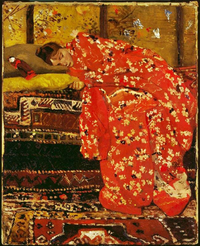 Girl In Red Kimono by George Heidrik Breitner