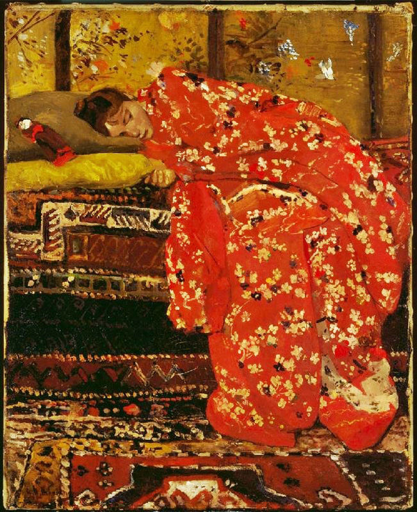 Girl In Red Kimono by George Heidrik Breitner