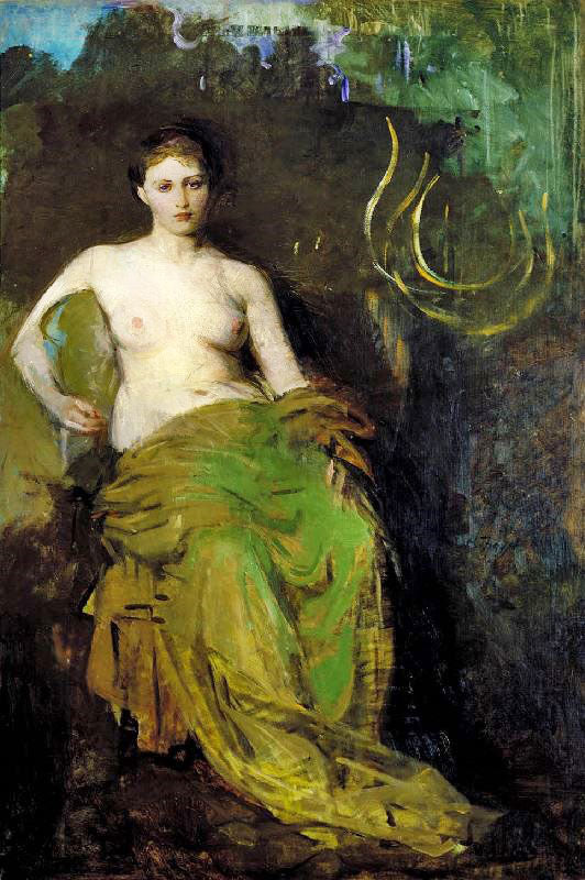 Half Draped Figure by Abbott Handerson Thayer