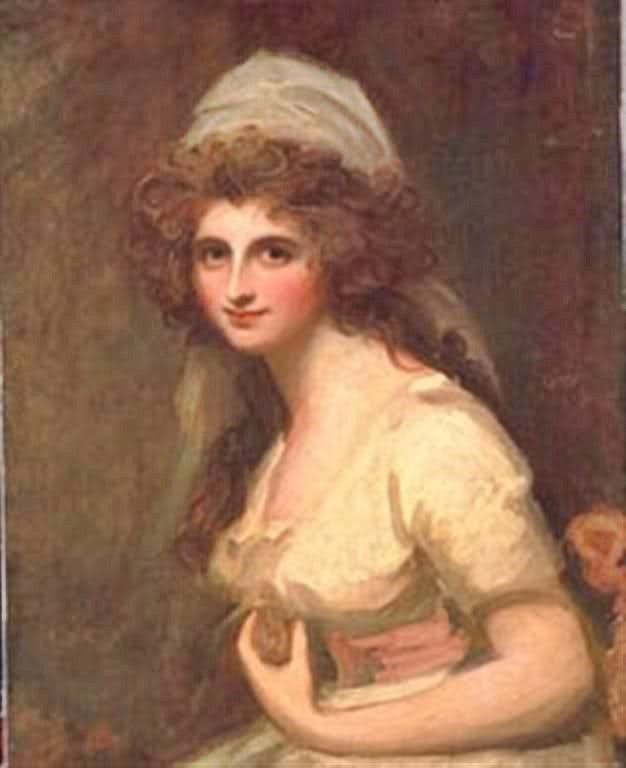Emma Hart, Later Lady Hamilton, In A White Turban by George Romne