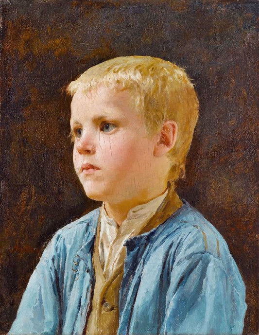 Portrait Of A Boy by Albert Anker