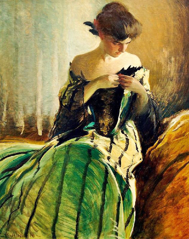 Study In Black And Green by John White Alexander
