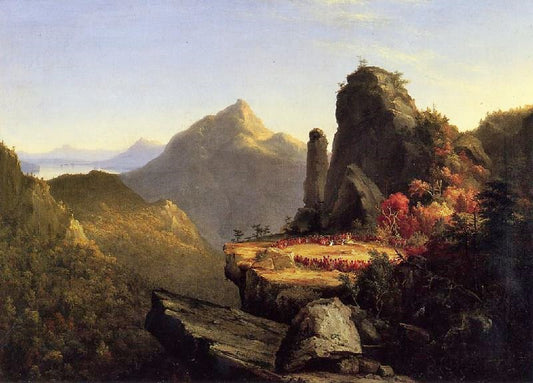 Scene From ’The Last Of The Mohicans’: Cora Kneeling At The Feet Of Tanemund by Thomas Cole