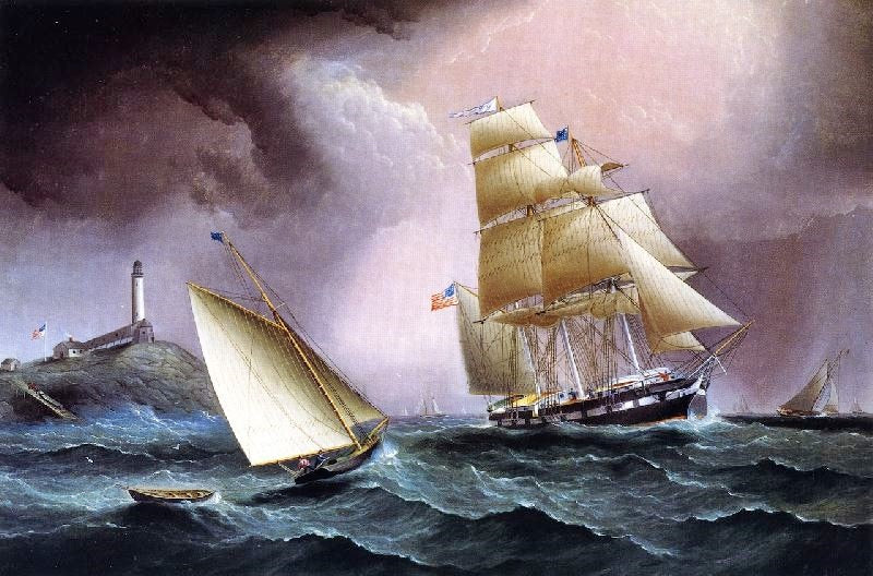 A SQUARE RIGGER OFF THE ISLE OF SHOALS