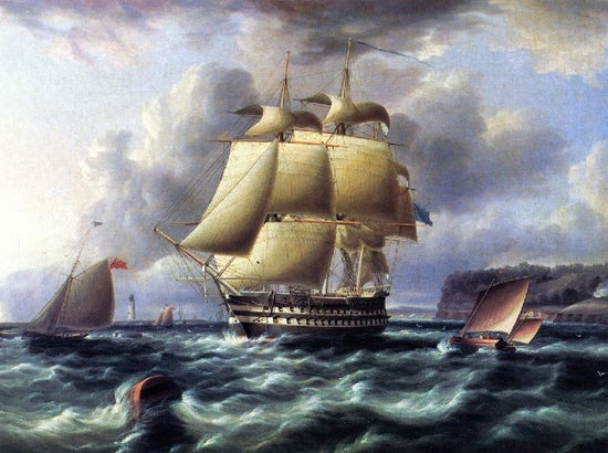 H.M.S. Rodney In Plymouth Sound by James E. Buttersworth