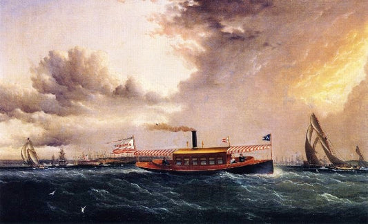 Armina In New York Harbor by James E. Buttersworth