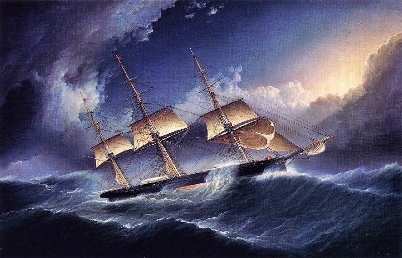 THE CLIPPER EAGLE IN A STORM