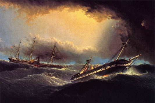 The Washington Rescuing The Passengers And Crew Of The Winchester by James E. Buttersworth