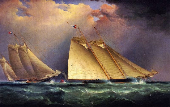 Dauntless And Sappho Rounding The Mark, 1871 by James E. Buttersworth