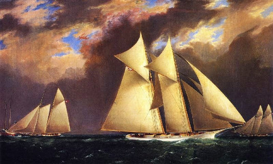 The First America’S Cup Race, August 8, 1870 by James E. Buttersworth