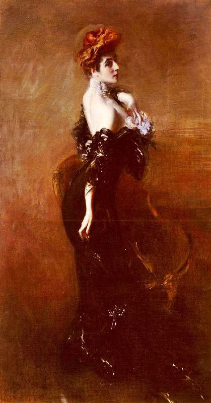 Madame Pages In Evening Dress by Giovanni Boldini