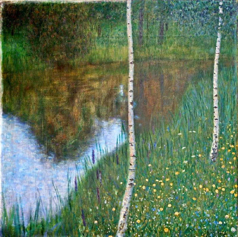 LAKESIDE WITH BIRCH TREES