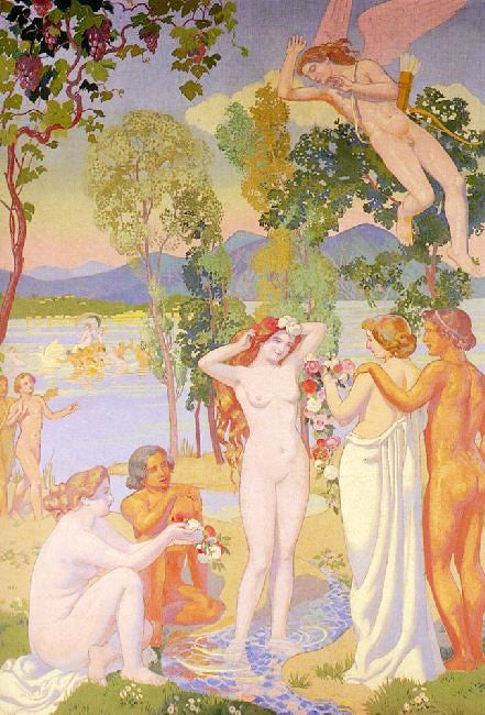 Cupid In Flight Is Struck By The Beauty Of Psyche by Maurice Denis