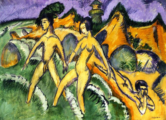 Striding Into The Sea by Ernst Ludwig Kirchner