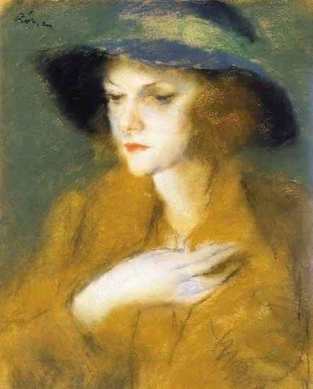 Young Girl With Blue Ring by József Rippl-Rónai