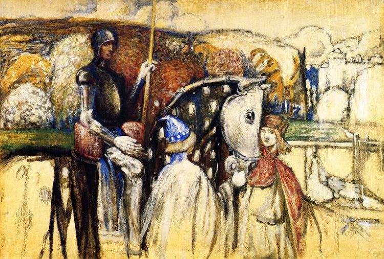 Mounted Warrior, Unfinished by Wassily Kandinsk