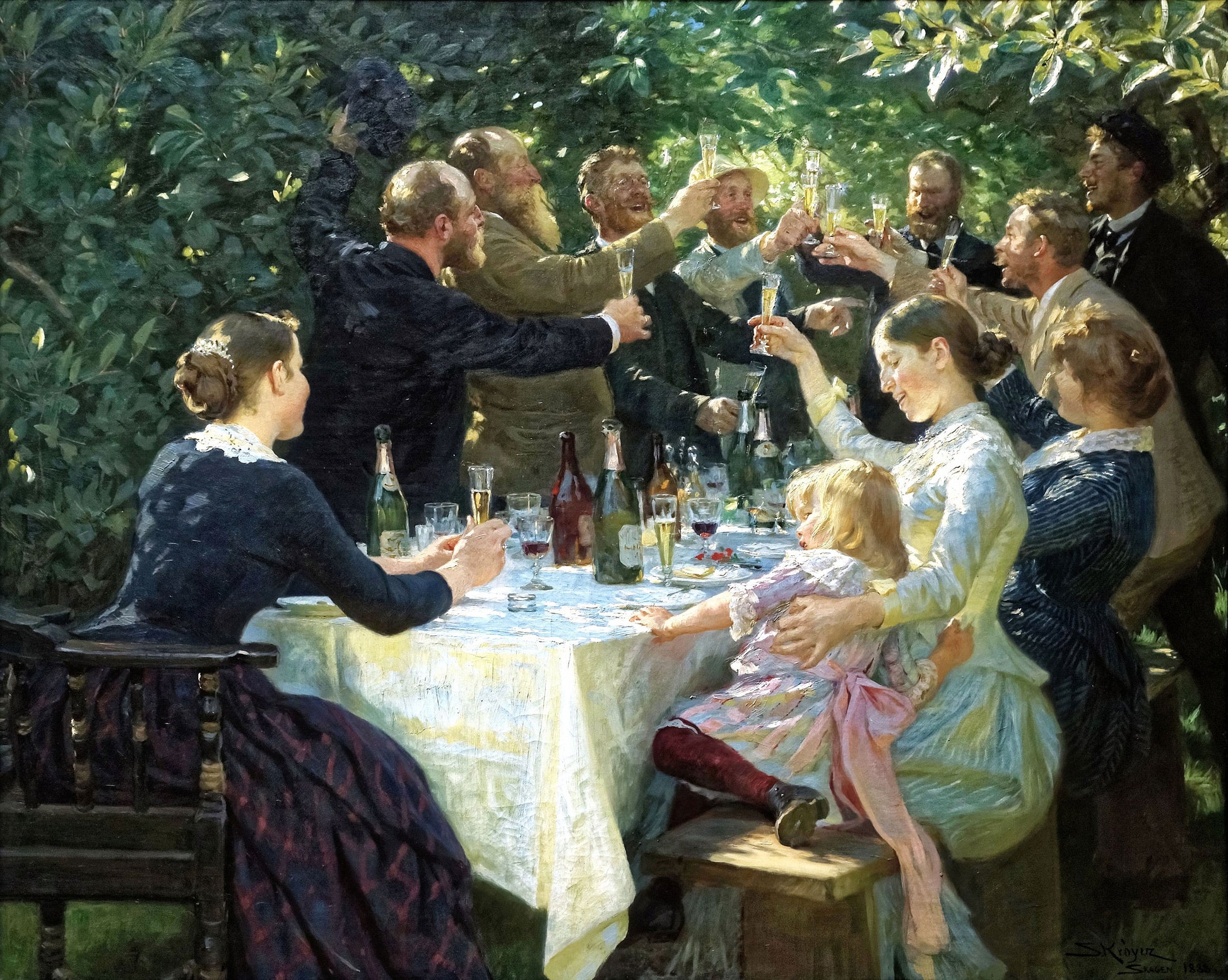 Hip, Hip, Hurrah! by Peder Severin Kroyer