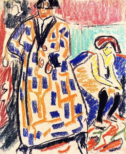 Self-Portrait With Model by Ernst Ludwig Kirchner