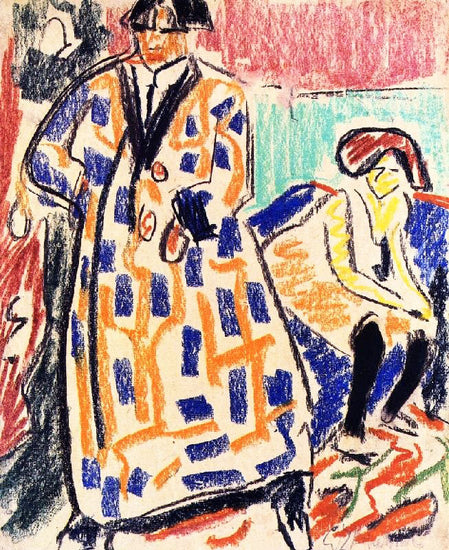 Self-Portrait With Model by Ernst Ludwig Kirchner