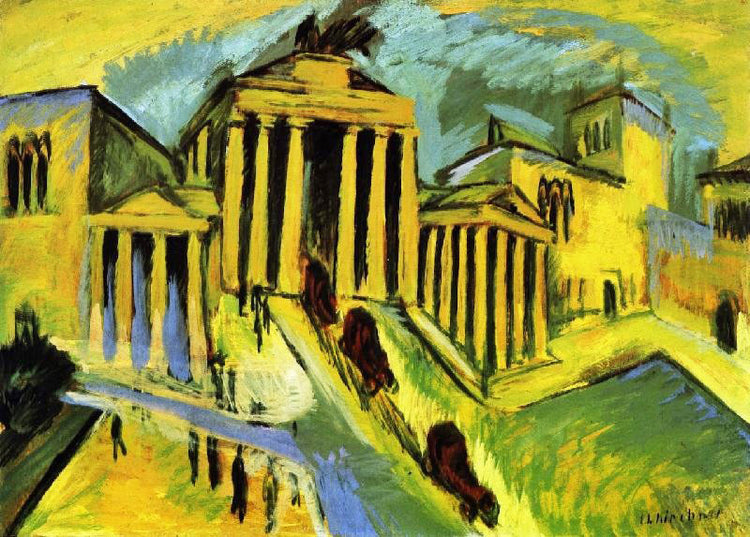 The Brandenberg Gate, Berlin by Ernst Ludwig Kirchner