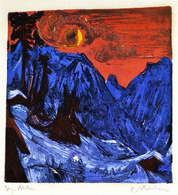 Winter Landscape By Moonlight by Ernst Ludwig Kirchner