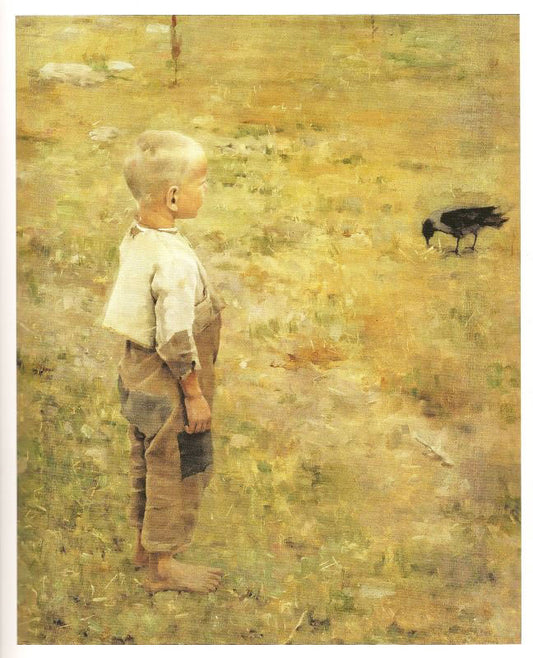 Boy With A Crow by Akseli Gallen-Kallela