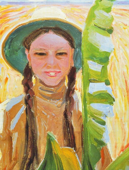 Kirsti With Banana Leaves by Akseli Gallen-Kallela