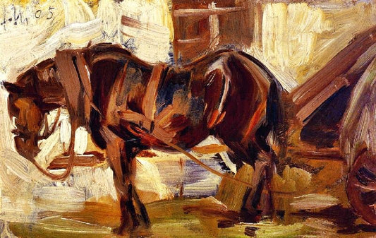 Small Study Of A Horse Ii by Franz Marc