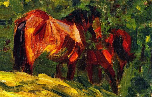 Sketch Of Horses Ii by Franz Marc