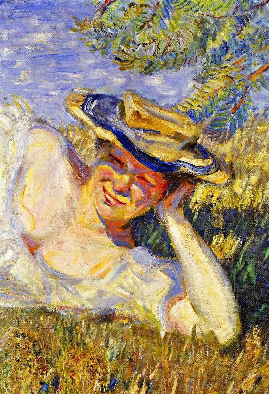 TWO WOMAN ON A HILLSIDE, FRAGMENT