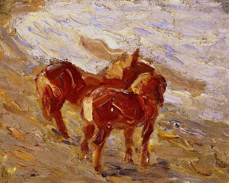 Horses By The Sea by Franz Marc