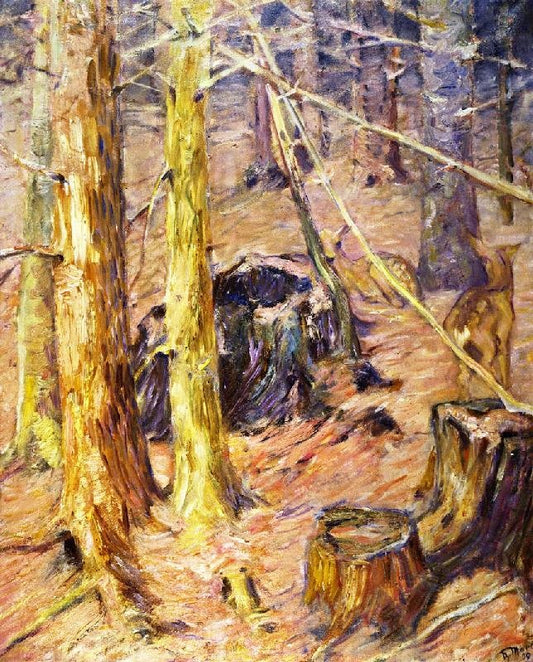 Forest Interior With Deer by Franz Marc