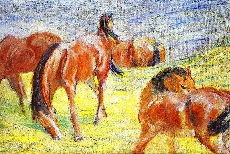 Grazing Horses by Franz Marc