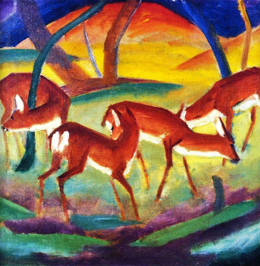 Red Deer I by Franz Marc